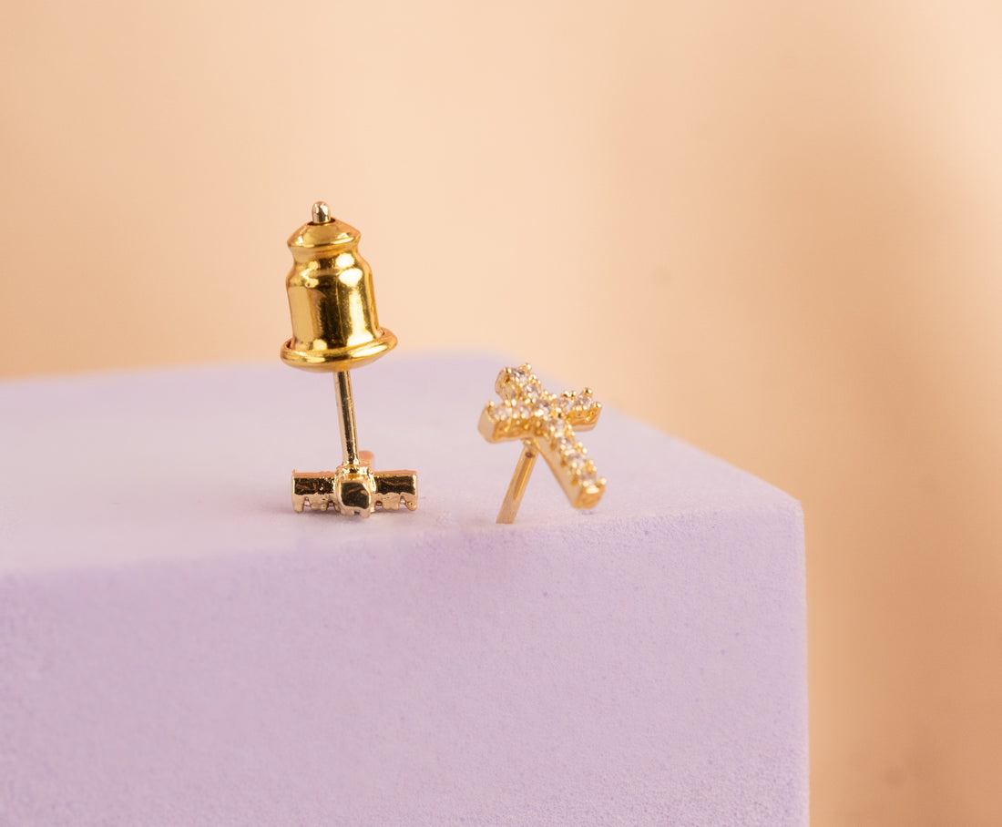 Topitos Cruces Dorados Ref:L993