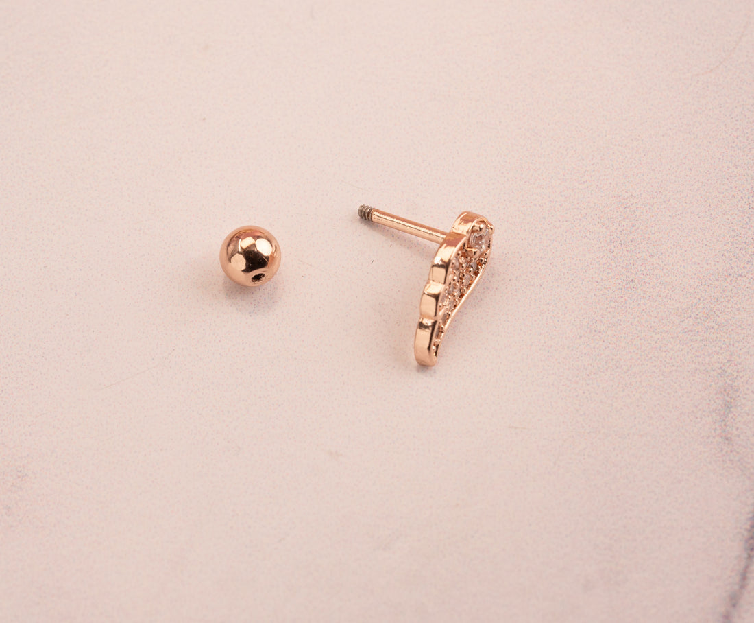 Piercing Ala Oro Rosa Ref:H069