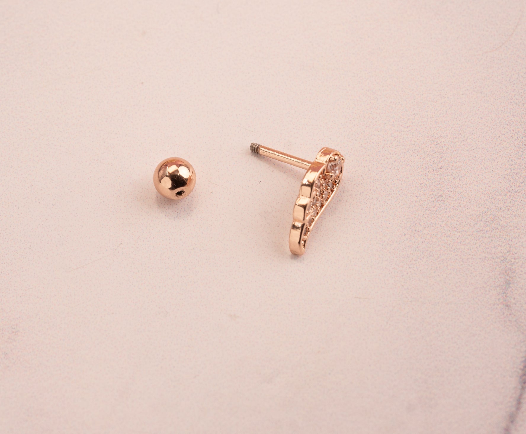 Piercing Ala Oro Rosa Ref:H069