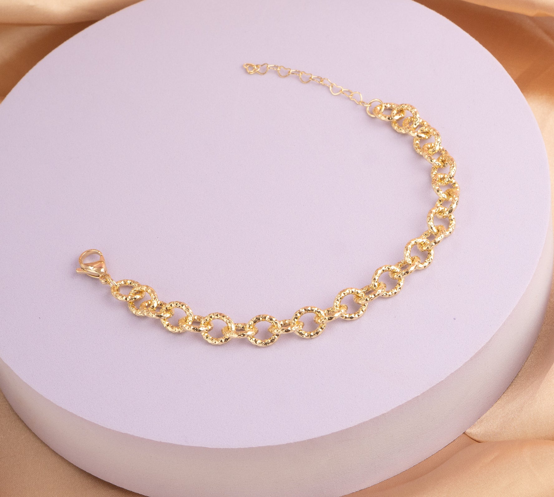 Pulsera Eslabones Martillada Ref:I749