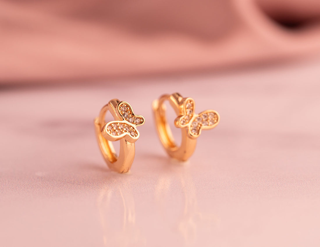 Candongas Mariposas Doradas Ref: B2262