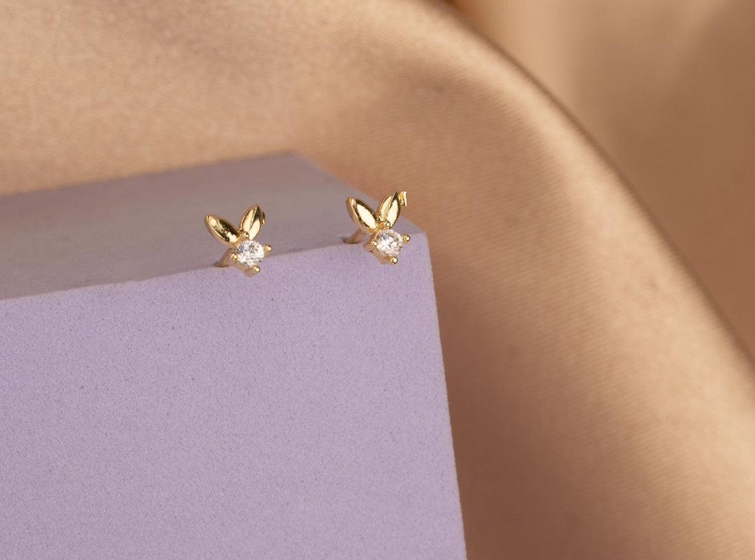 Topitos Orejitas Circones Dorados Ref: L456