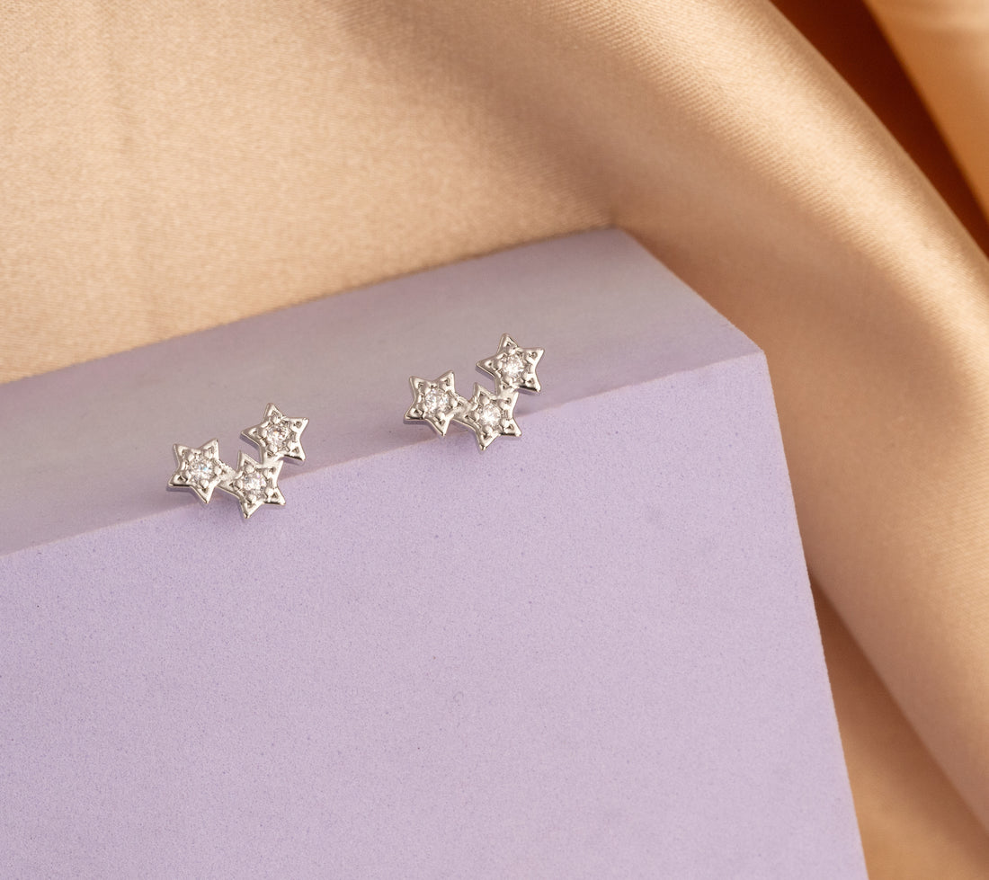 Topitos Seguridad Estrellas Plateadas Ref: L333