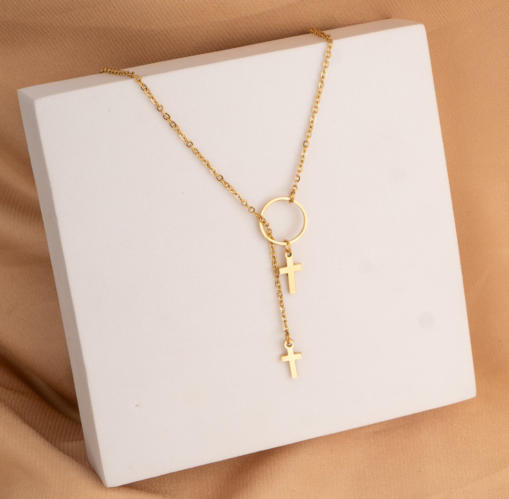 Cadena Cruces Dorada Ref: C465