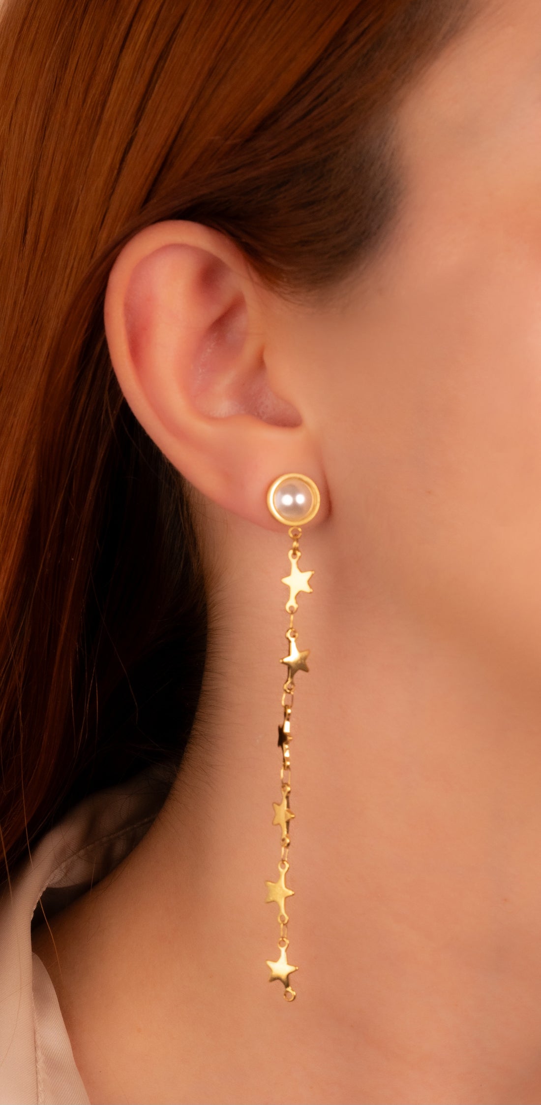 Aretes Lluvia De Estrellas Dorados Ref: B2304