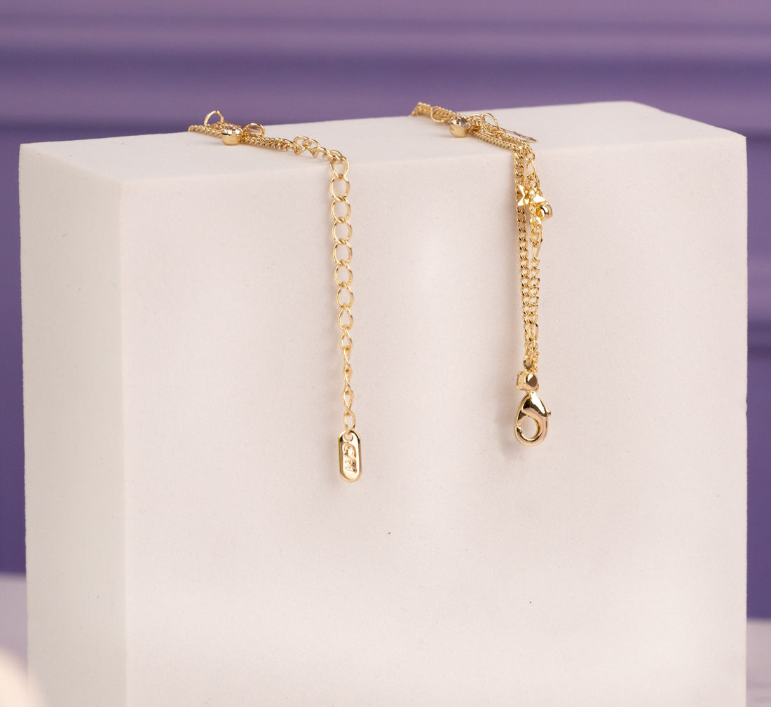 Collar Doble Luna Estrellas  Ref: D225