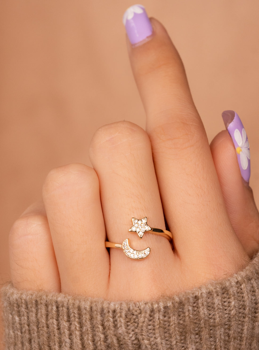 Anillo Luna Estrella Circones Ref:A2580