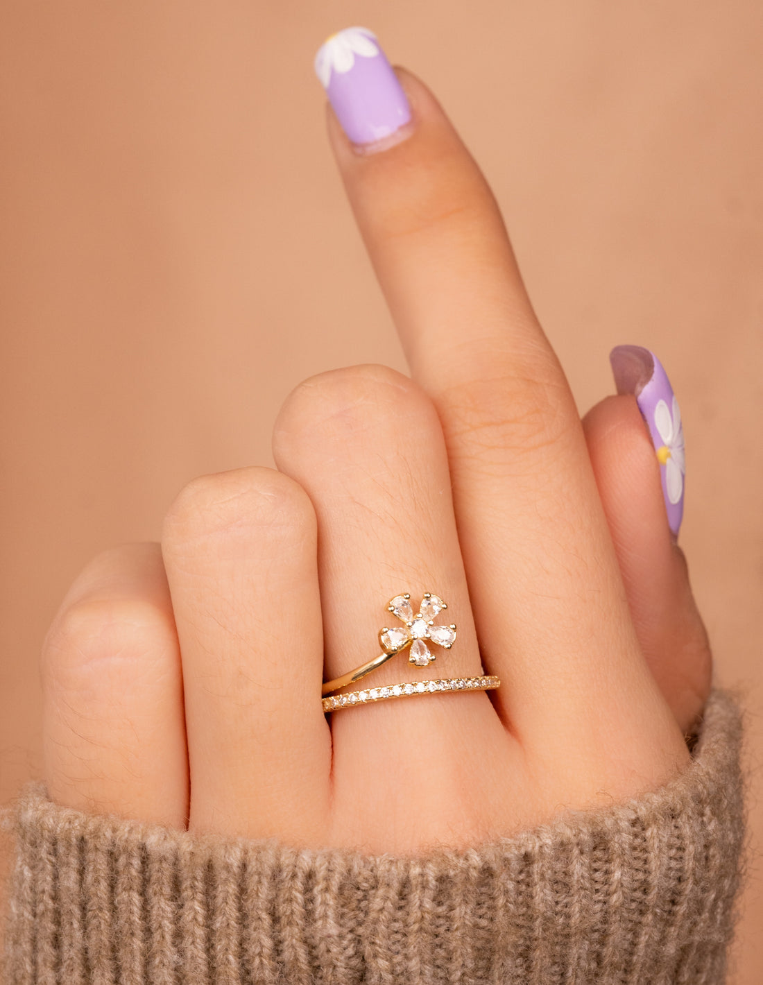 Anillo Azucena Dorado Ref:A2620