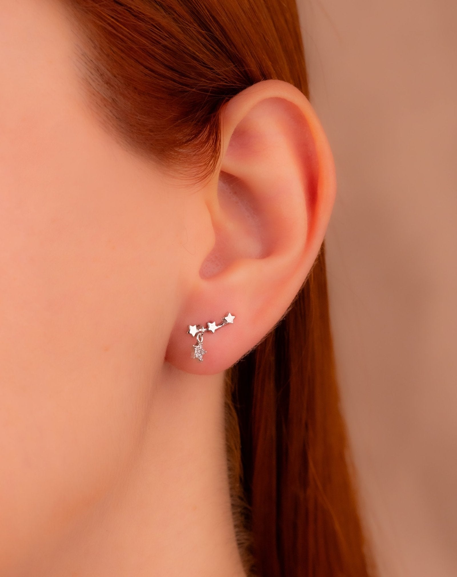 Topitos Tres Estrellas Plateados Ref: L354