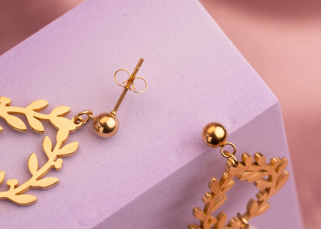 Aretes Romanos Perlas  Dorados Ref: B684