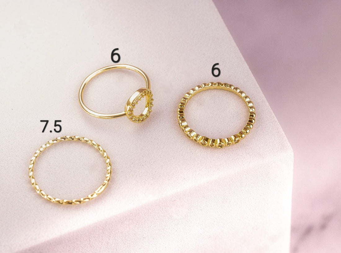 Sets X 3 Anillos Lucía Dorados Ref: J070