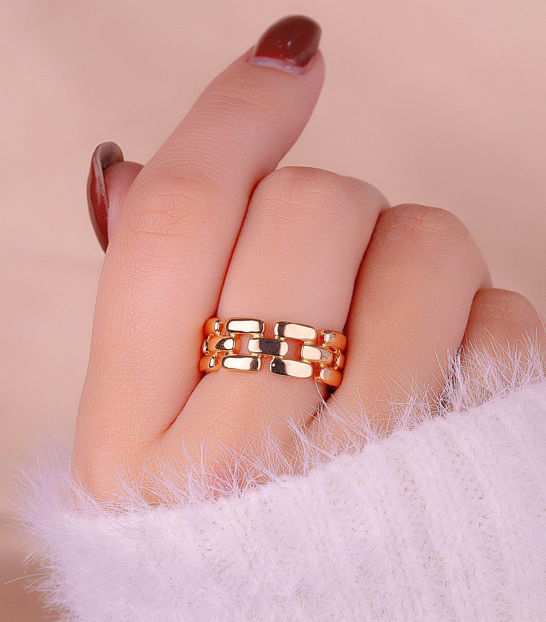 Anillo Bárbara Dorado Ref: A1641