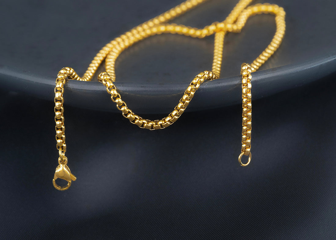 Cadena Cruz Dorada Hombre Ref: F048