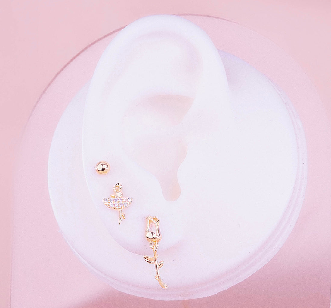 Set X 3 Pares Topitos Rosas Bailarinas Ref:K048