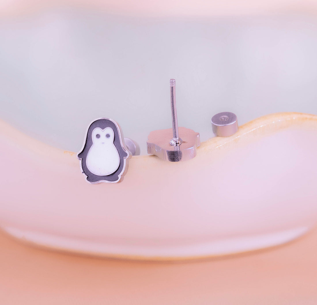 Topitos Seguridad Pingüinos Plateados Ref: L556