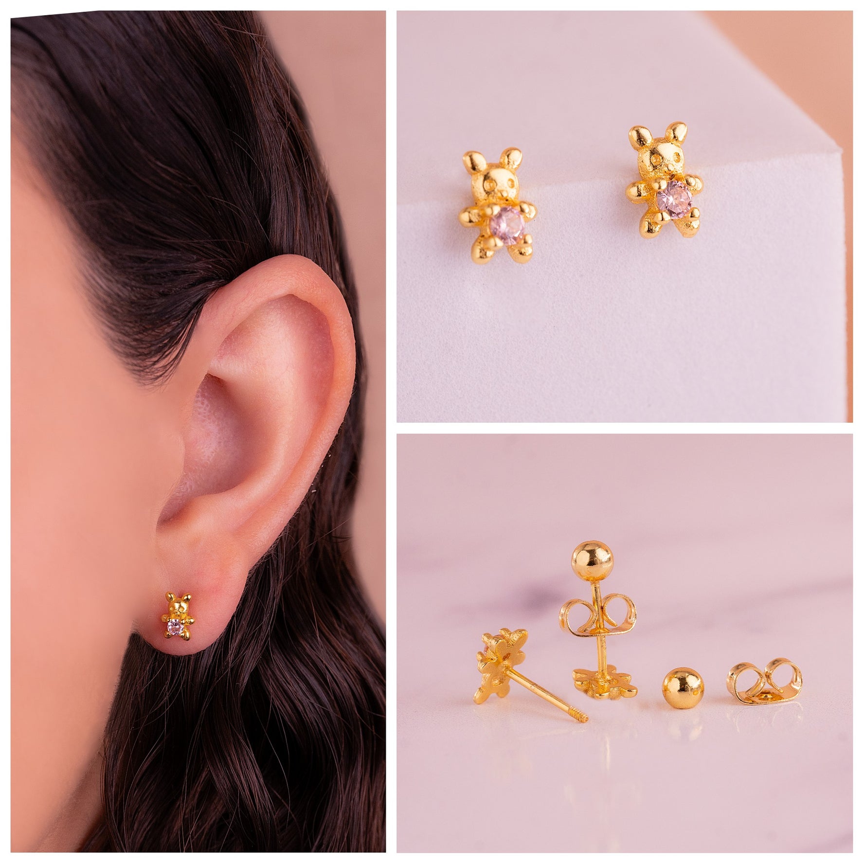 Topitos Seguridad Ositos Dorados  Ref: L754