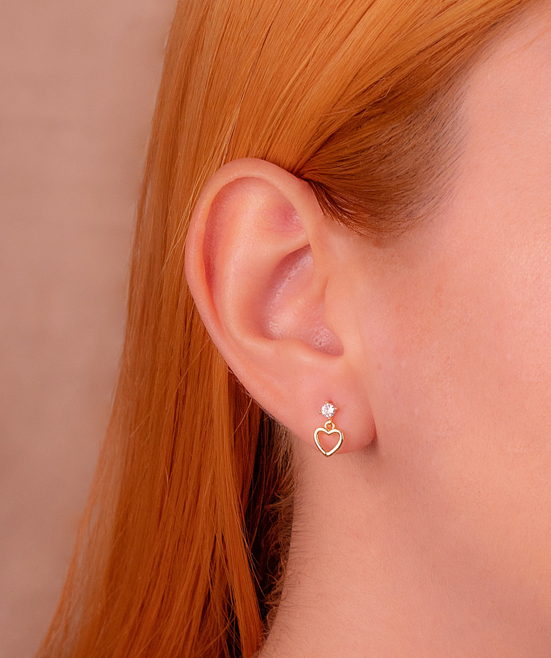 Topitos Corazones Silueta Dorados Ref: L1273