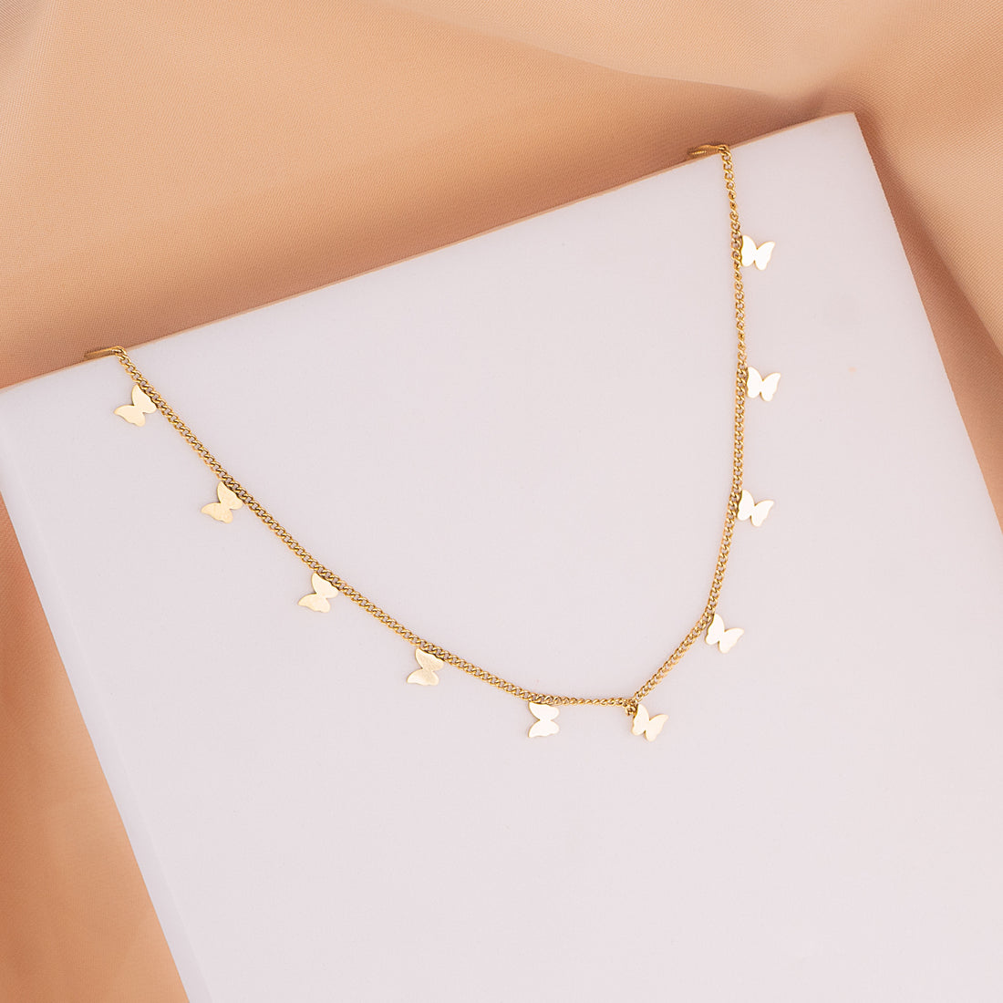 Cadena Mariposas Dorada Ref: C663