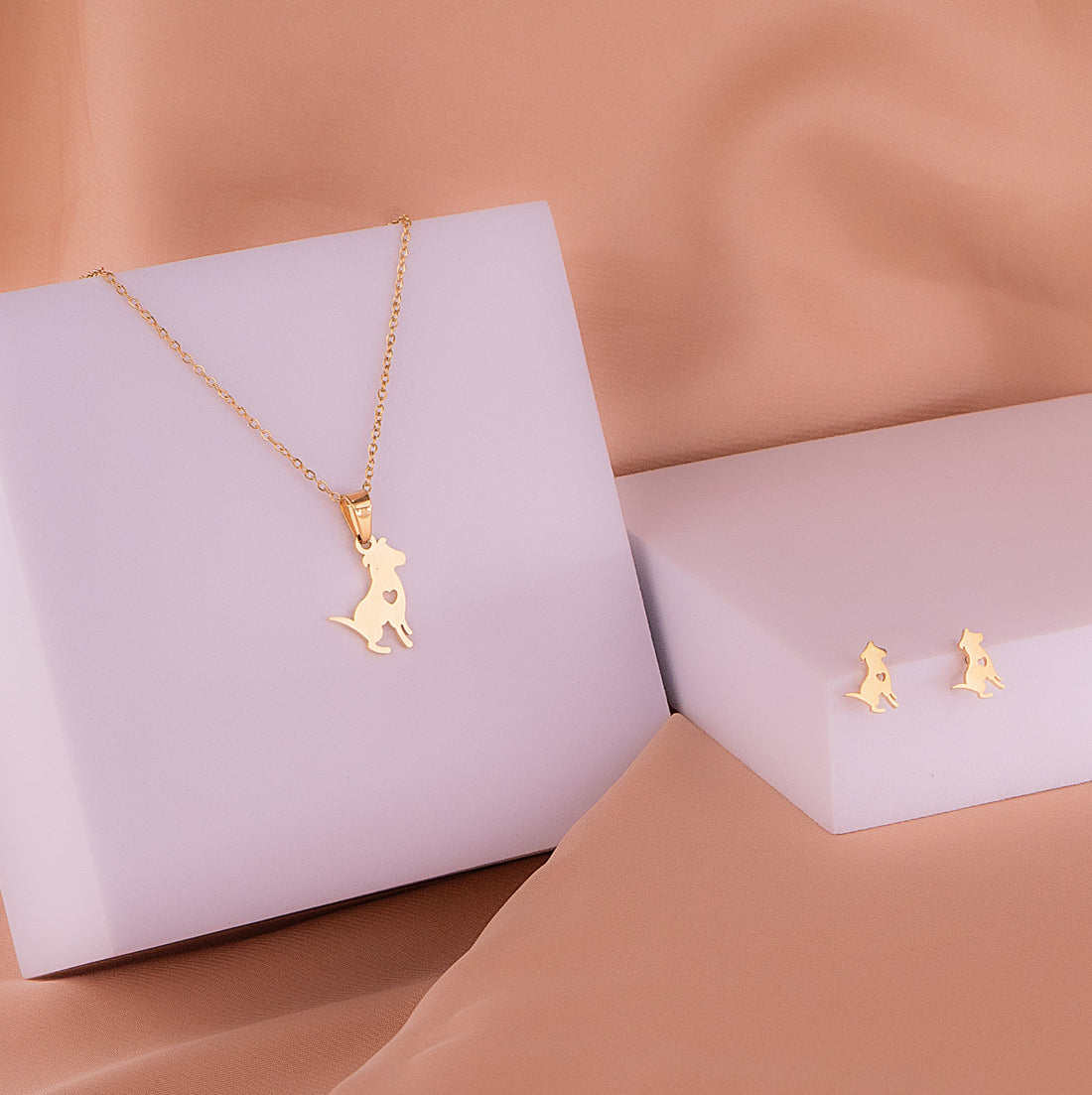 Juego Perro Corazón Dorado Ref: G1266