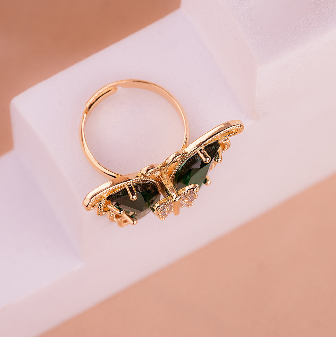 Anillo Mariposa Verde  Ref: A764