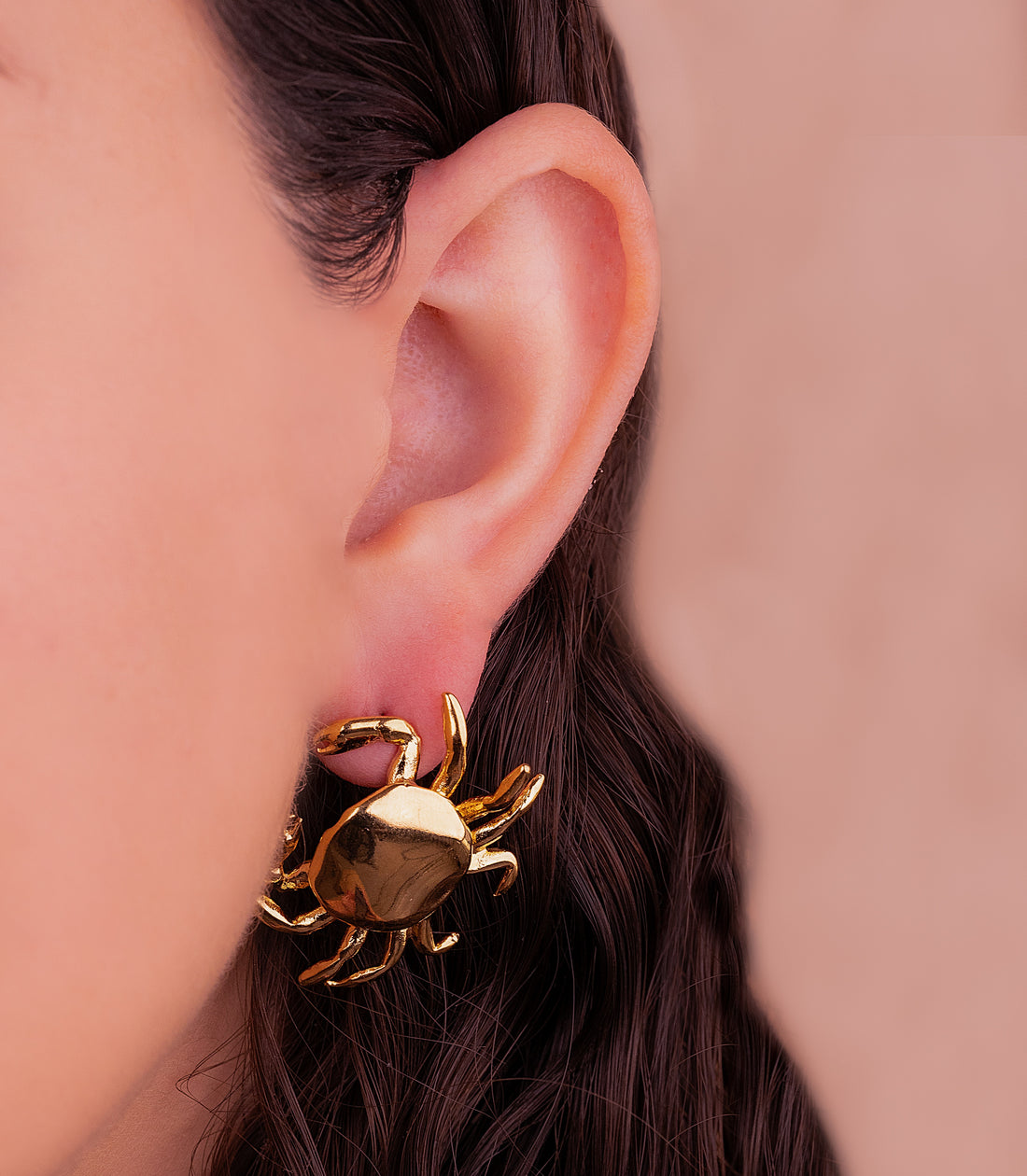 Aretes Cangrejos Dorados Ref: B887