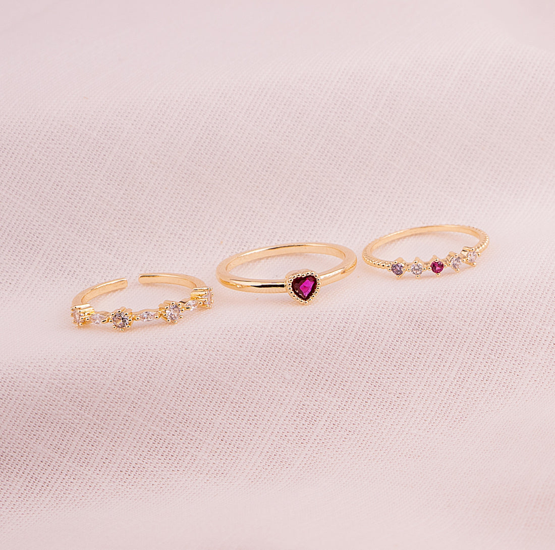 Set X 3 Anillos Ravenna  Ref: J091