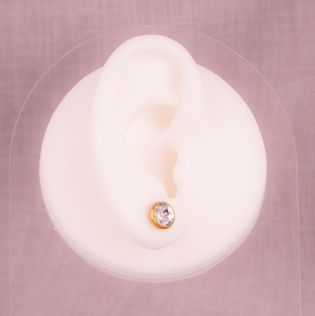 Topo Dorado Circón Hombre Ref: F147