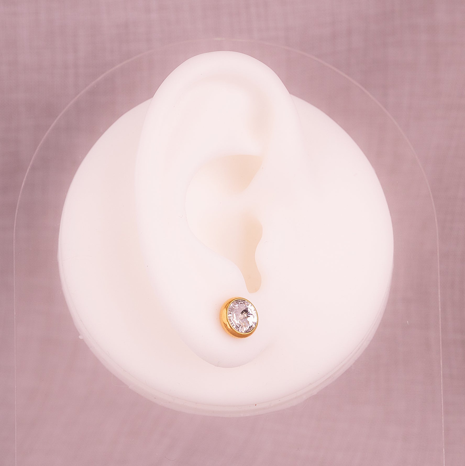 Topo Dorado Circón Hombre Ref: F147