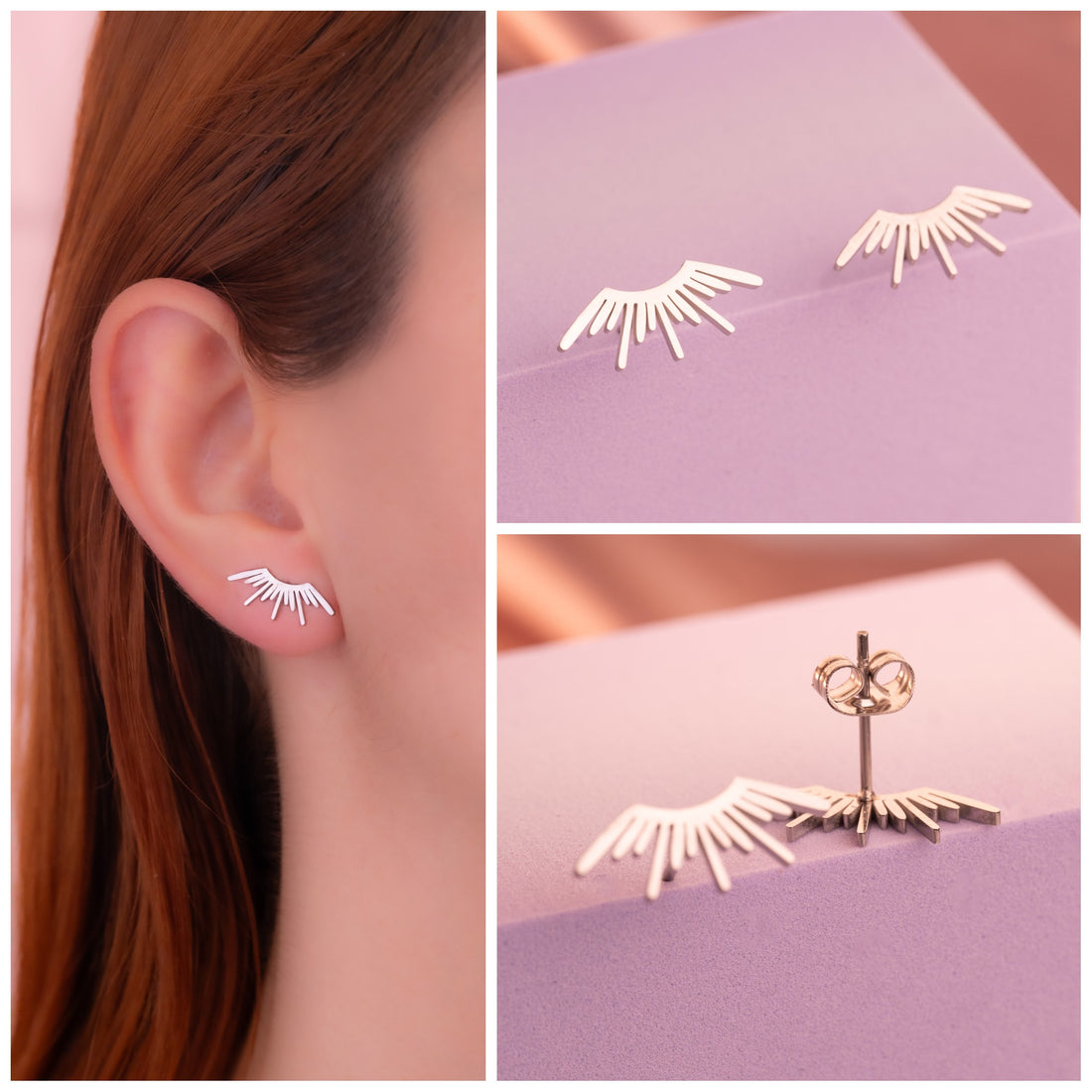 Aretes Fulgor Plateados Ref: B2002