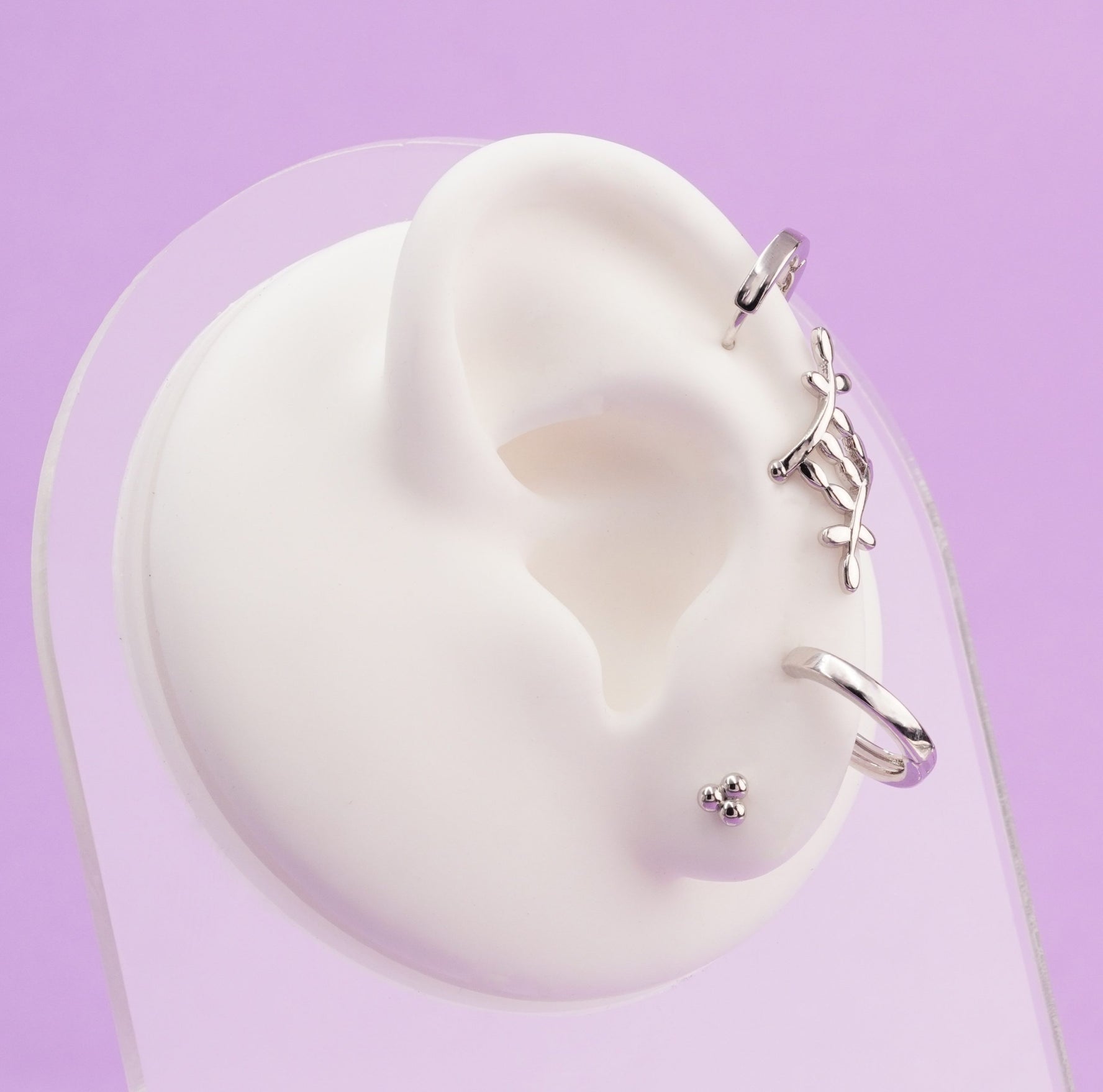 Set Aretes Atenea Plateados Ref: K331