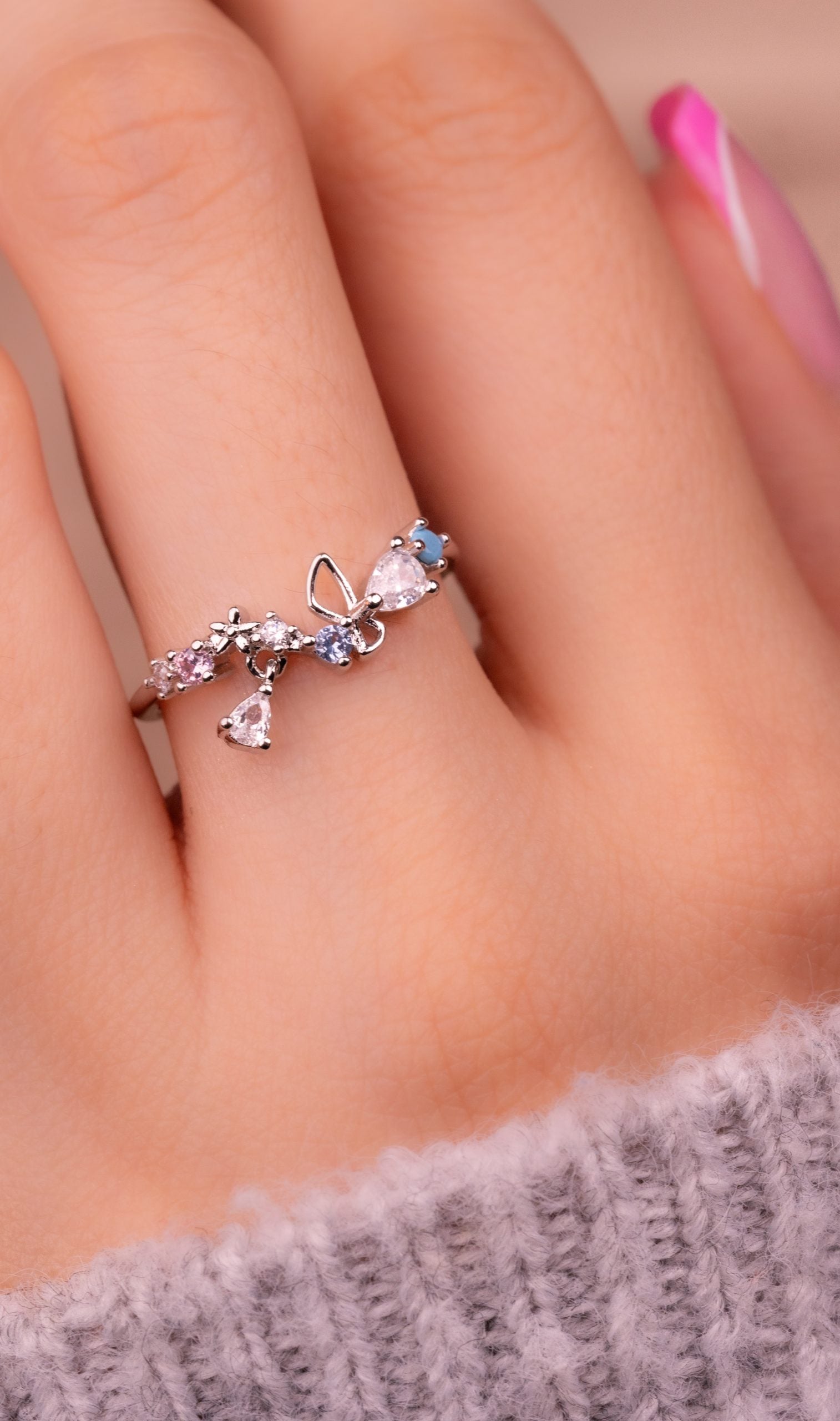 Anillo Cristina Plateado Ref: A263