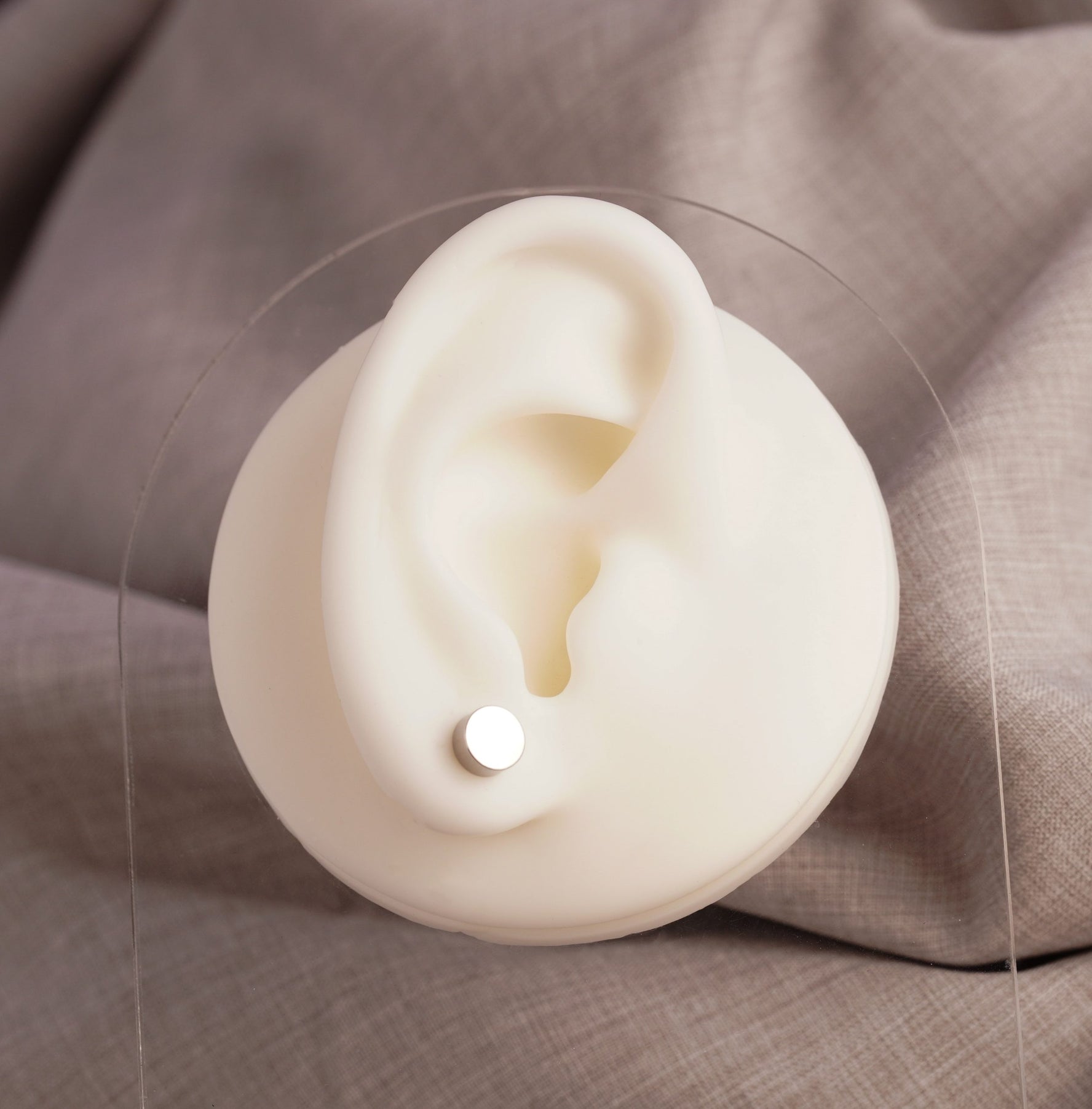 Topo Círculo Imán Plateado Ref: F366