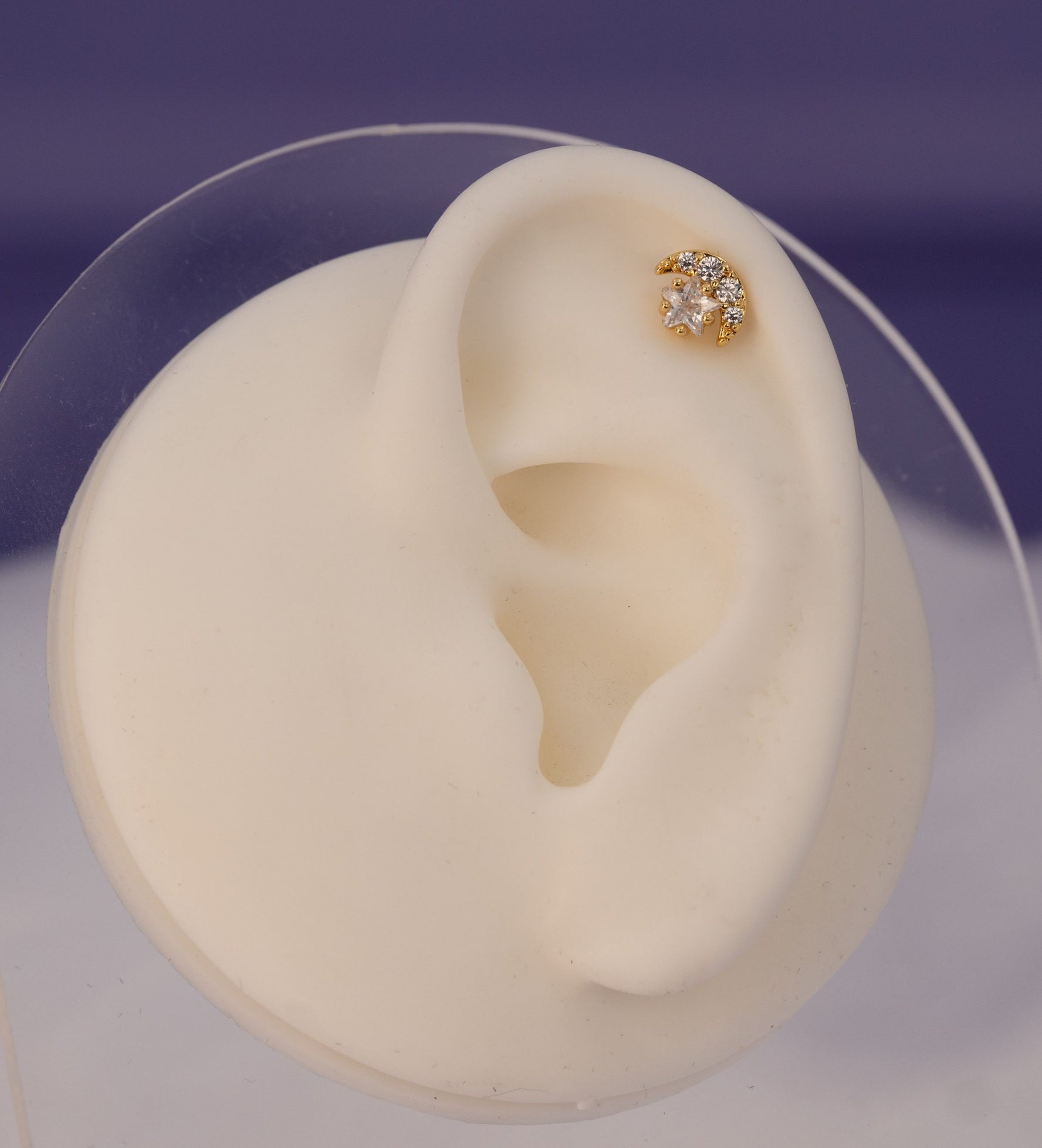 Piercing Luna Estrella Dorado Ref: H1107